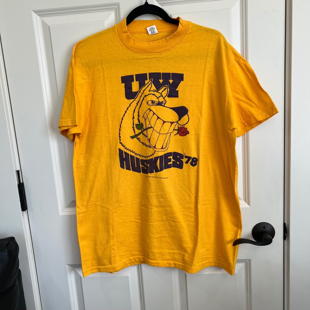 Vintage Washington Huskies 1978 Rose Bowl T-Shirt Size XL
